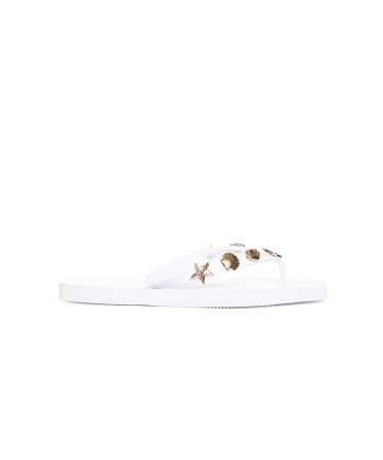 Chinelo Feminino Giulia Domna Biico Quadrado Branco