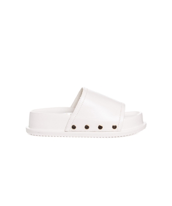 Tamanco Santinelli Flatform Couro Marfim