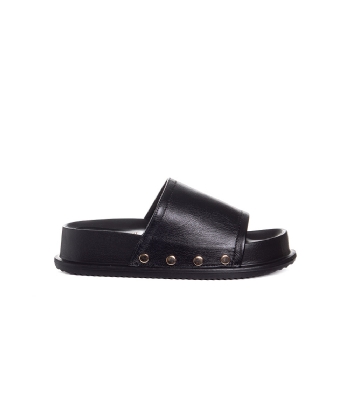 Tamanco Santinelli Flatform Couro Preto