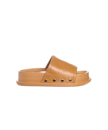 Tamanco Santinelli Flatform Couro Ambar