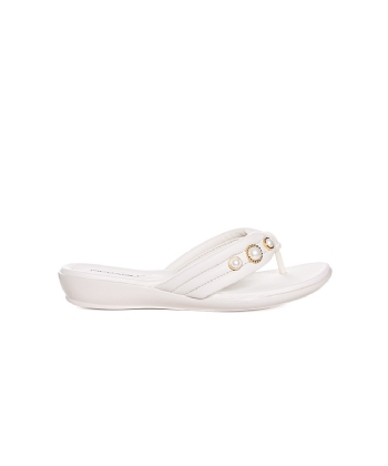 Tamanco Flat Piccadilly Camila Wide Fit. Off White