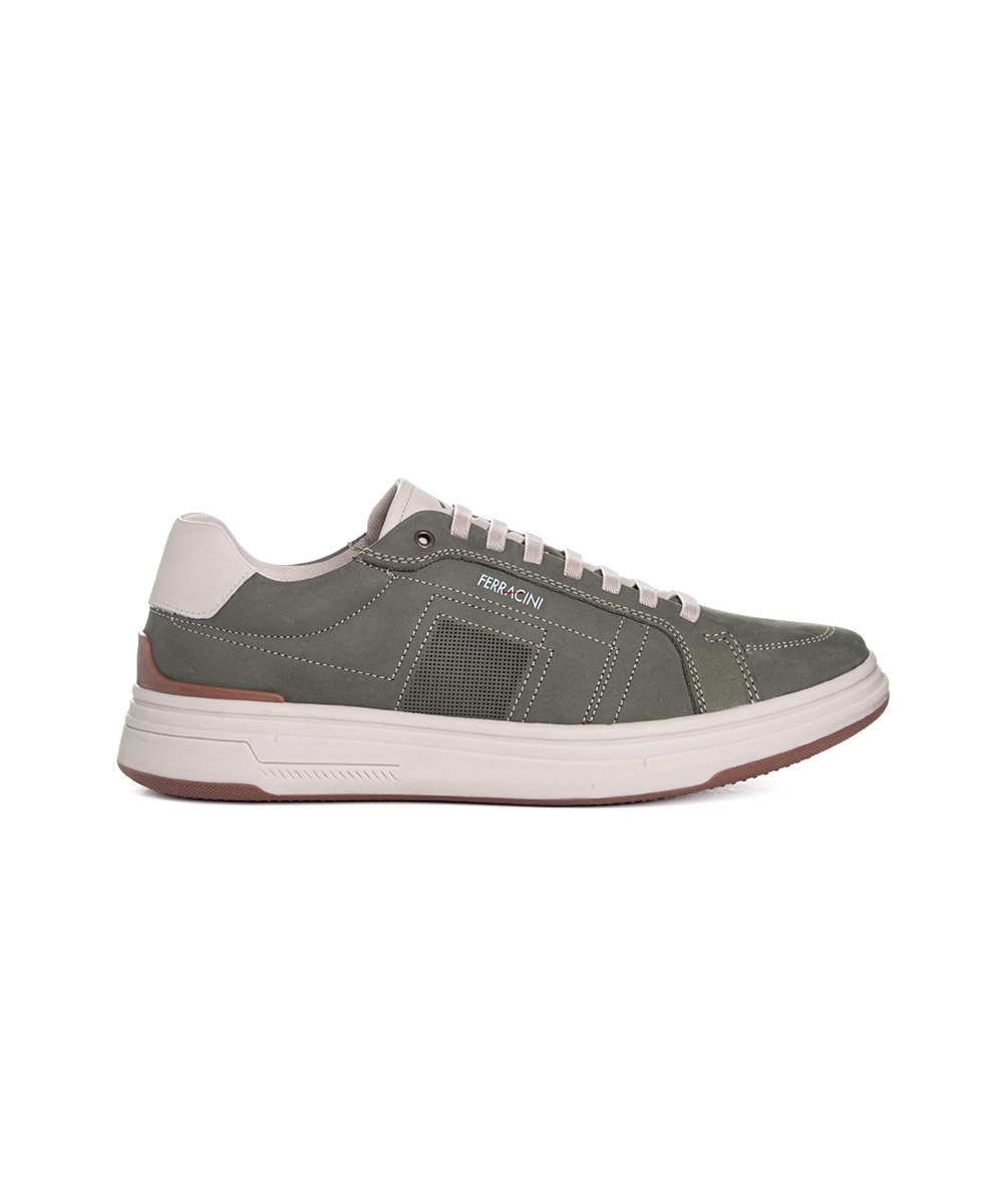 Tênis Ferracini Masculino Locker Couro Verde