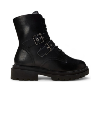 Bota Coturno Ramarim Cano Curto Com Fivela Preto