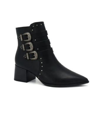 Bota Ramarim Cano Curto Salto Médio Bloco Preto