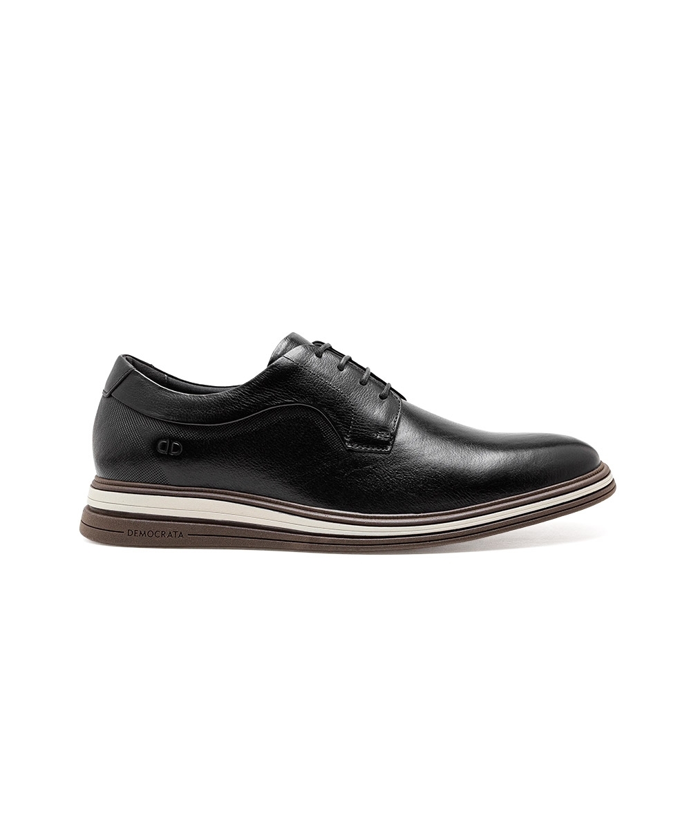 Sapato Masculino Democrata Hi-soft Dune Couro Preto