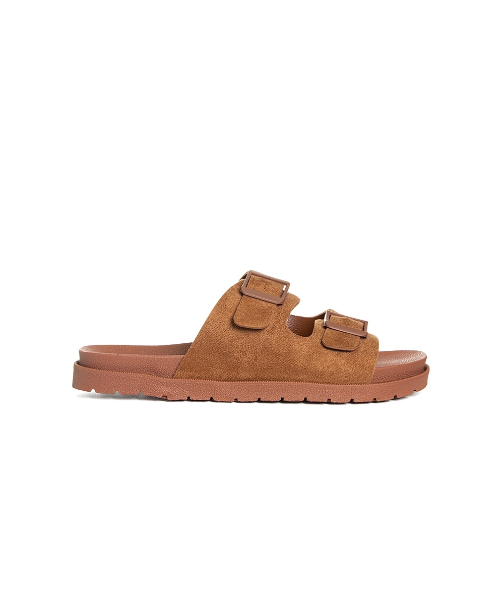 Tamanco Flatform Pixolé Fivelas Brk Caramelo