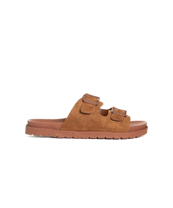 Tamanco Flatform Pixolé Fivelas Brk Caramelo