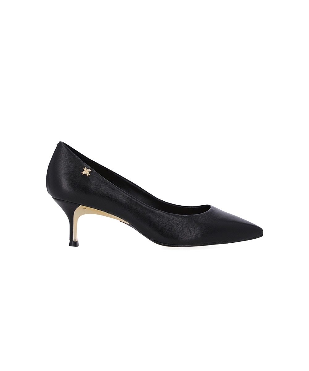 Sapato Scarpin Luz Da Lua Couro Preto