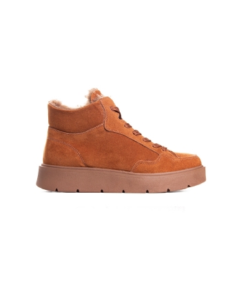 Tênis Cano Alto Quiz Feminino Forrado Camel