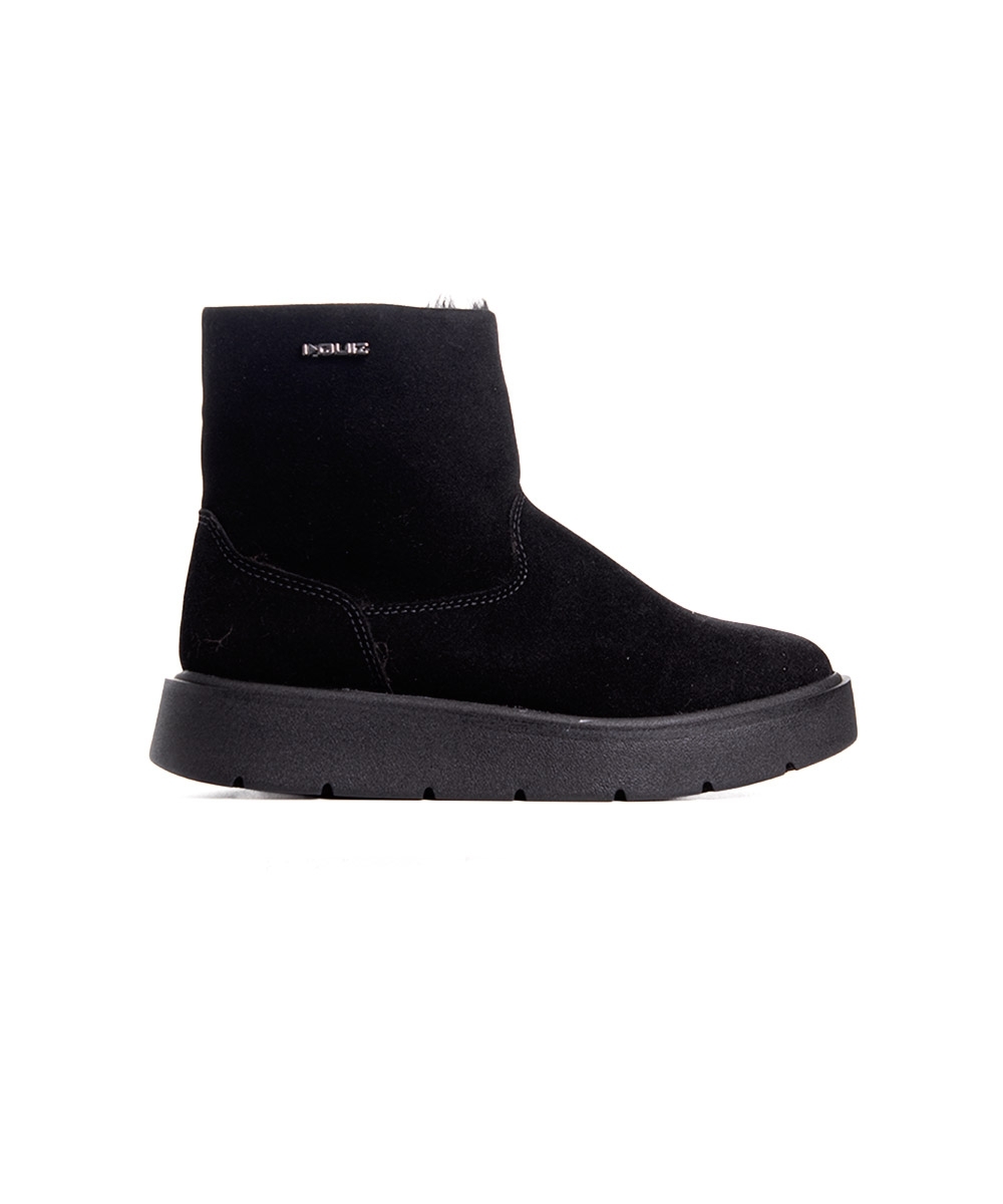 Bota Cano Médio Quiz Forrada Pelinho Preto