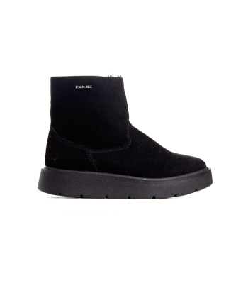 Bota Cano Médio Quiz Forrada Pelinho Preto