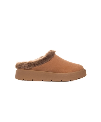 Mule Feminino Quiz Clog Forrado Camel