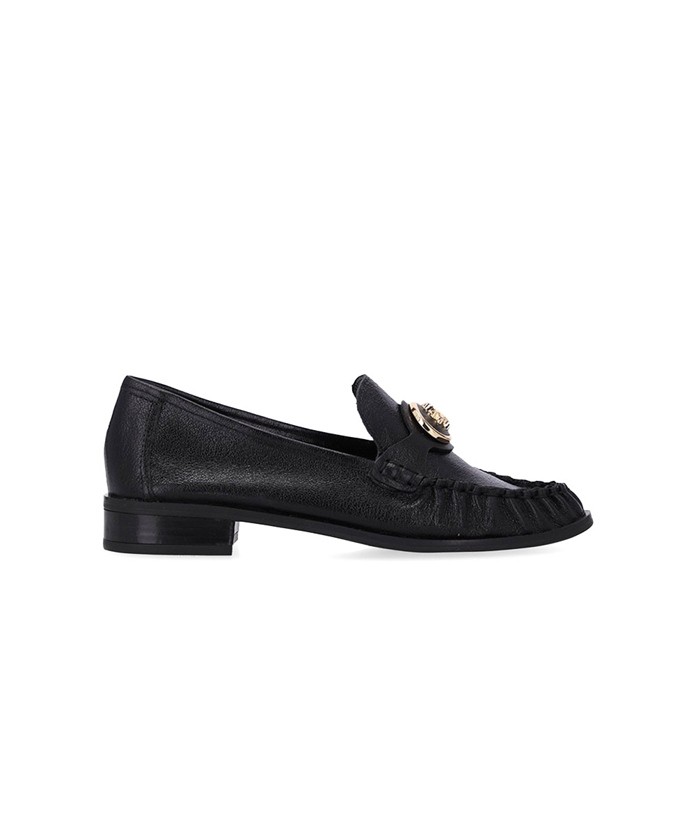 Mocassim Feminino Luz Da Lua Couro Atacama Preto