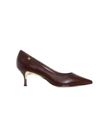 Sapato Scarpin Luz Da Lua Couro Marrom