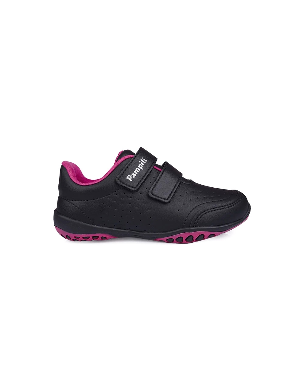 Tênis Infantil Pampili Honey Escolar Preto/pink