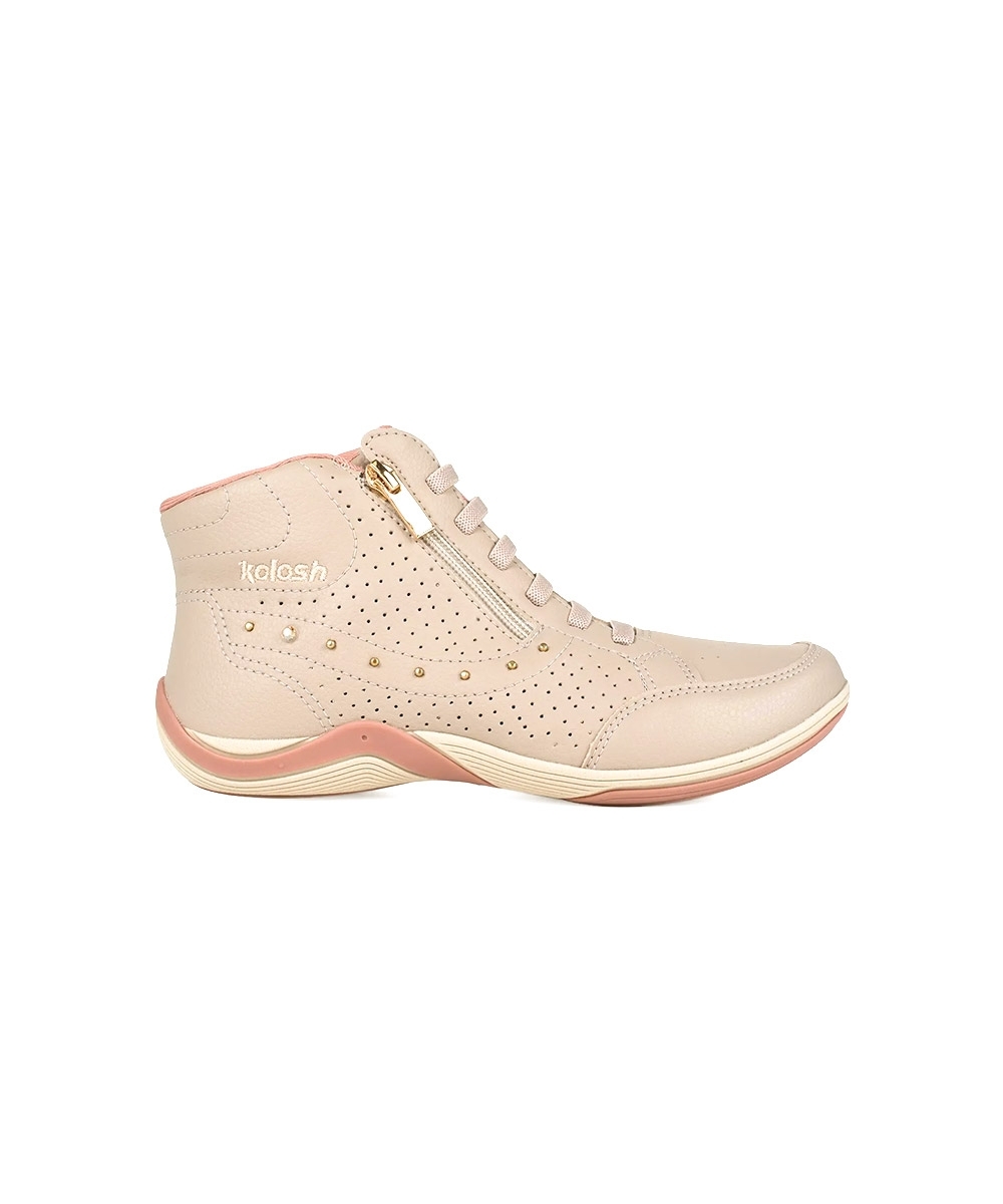 Tênis Feminino Kolosh Cano Alto Gel BEGE