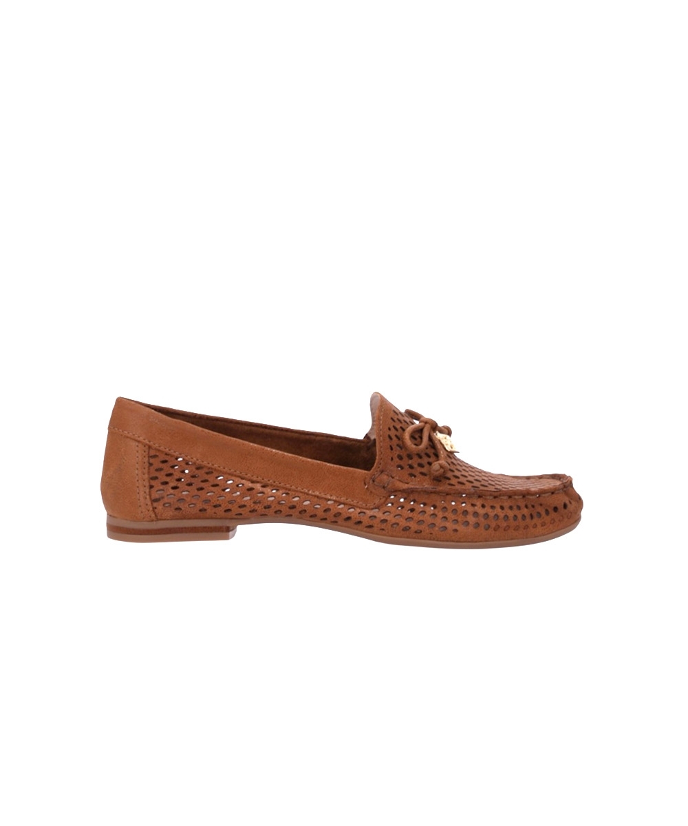 Mocassim Feminino Luz Da Lua Laço Couro Marrom