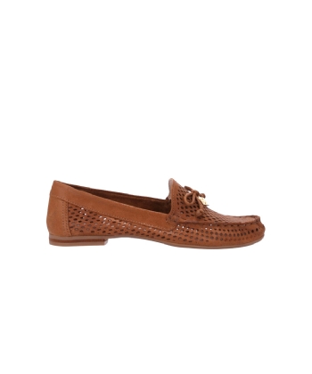 Mocassim Feminino Luz Da Lua Laço Couro Marrom