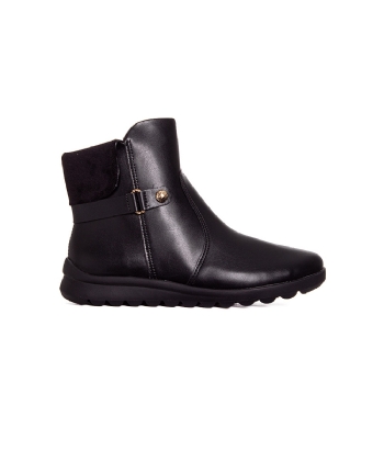 Bota Cano Curto Comfortflex Ziper Preto