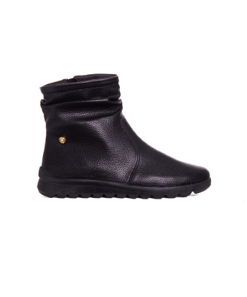Bota Cano Curto Comfortflex Slouchy Forrada Preto