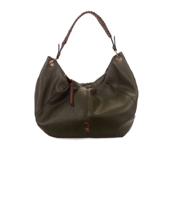 Bolsa Hobo Wj Grande Alça Trançada Verde