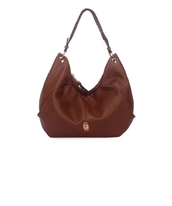 Bolsa Hobo Wj Grande Alça Trançada Marrom