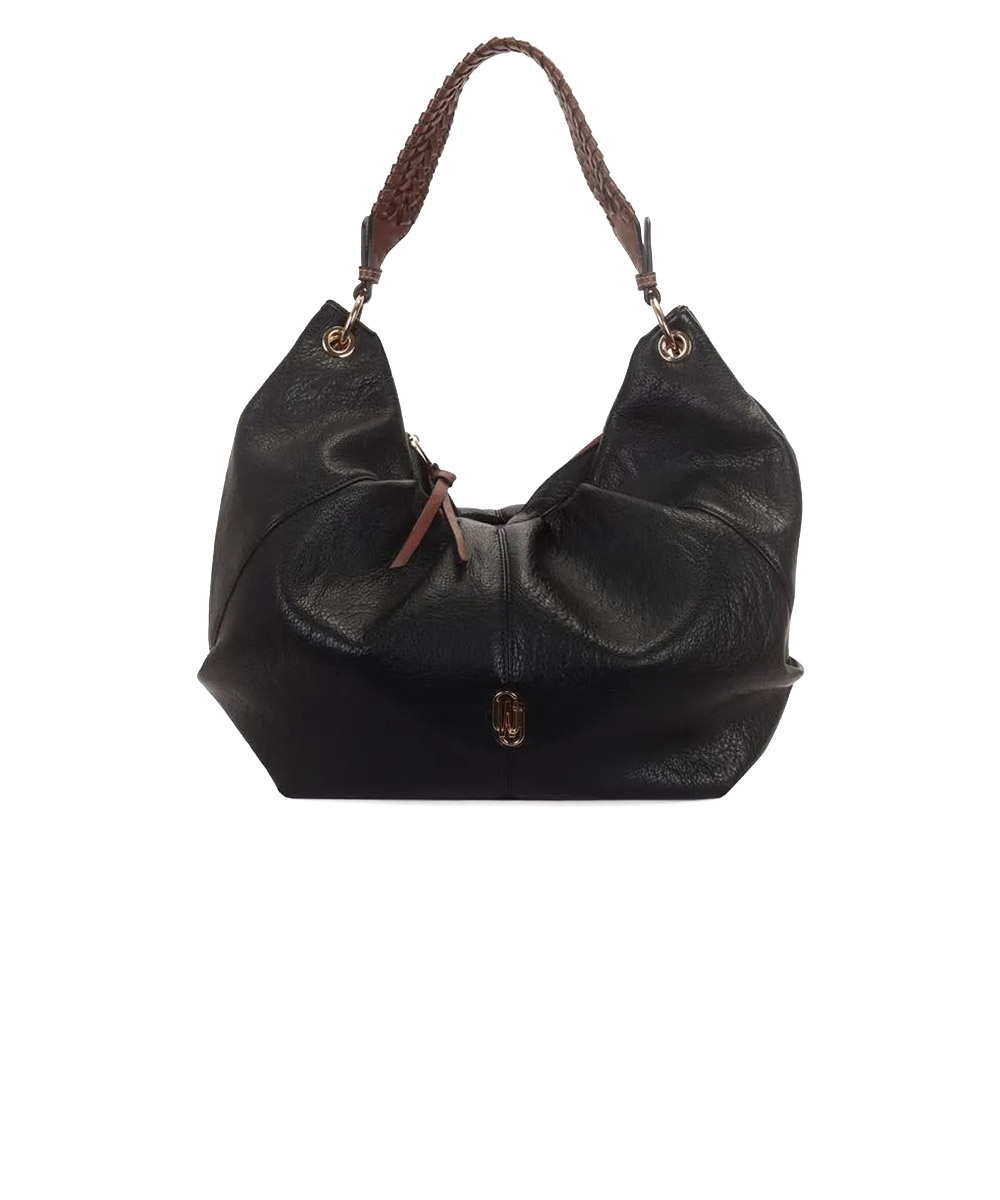 Bolsa Hobo Wj Grande Alça Trançada Preto