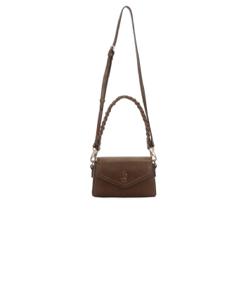 Bolsa Transversal Pequena Wj Alça Trançada Marrom
