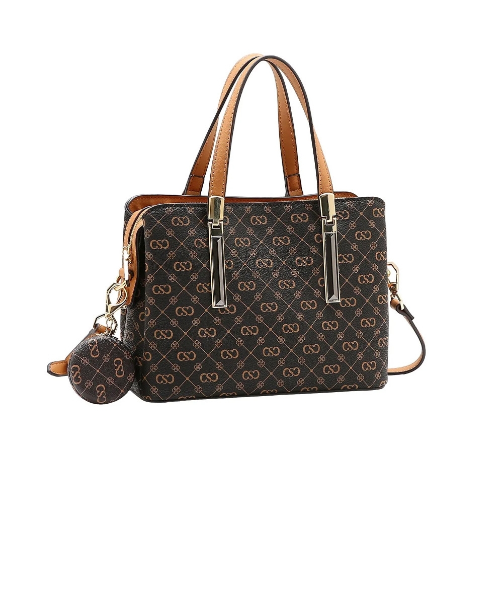Bolsa Mão Chenson Elegance Monograma Café