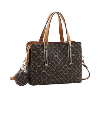 Bolsa Mão Chenson Elegance Monograma Café