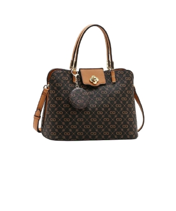 Bolsa Mão Chenson Monograma Elegance Café