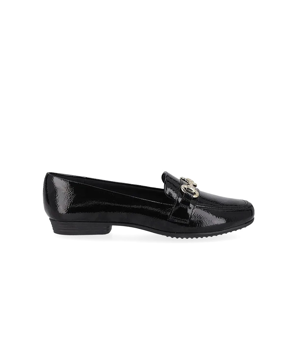 Sapato Loafer Piccadilly Raquel Salto Baixo Preto