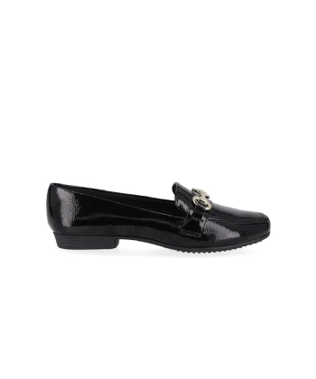 Sapato Loafer Piccadilly Raquel Salto Baixo Preto