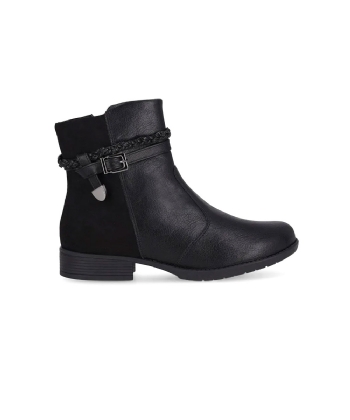 Bota Cano Curto Piccadilly Leci Salto Baixo Preto