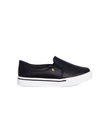 Tênis Feminino Via Marte Slip On Preto