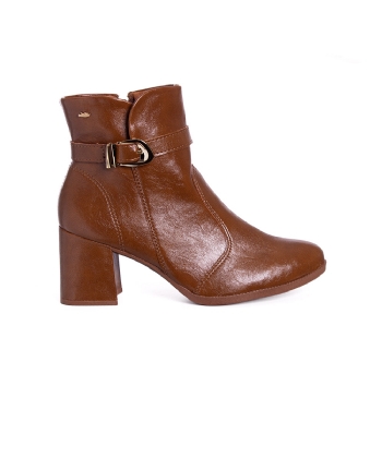 Bota Cano Curto Dakota Salto Bloco Castanho