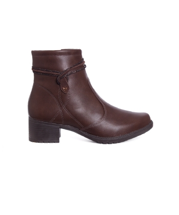 Bota Cano Curto Mississipi Salto Bloco Marrom