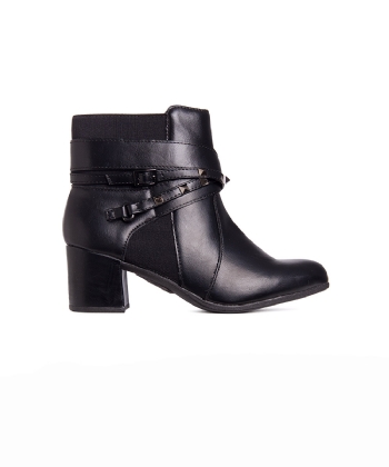 Bota Cano Curto Pixolé Salto Médio Preto