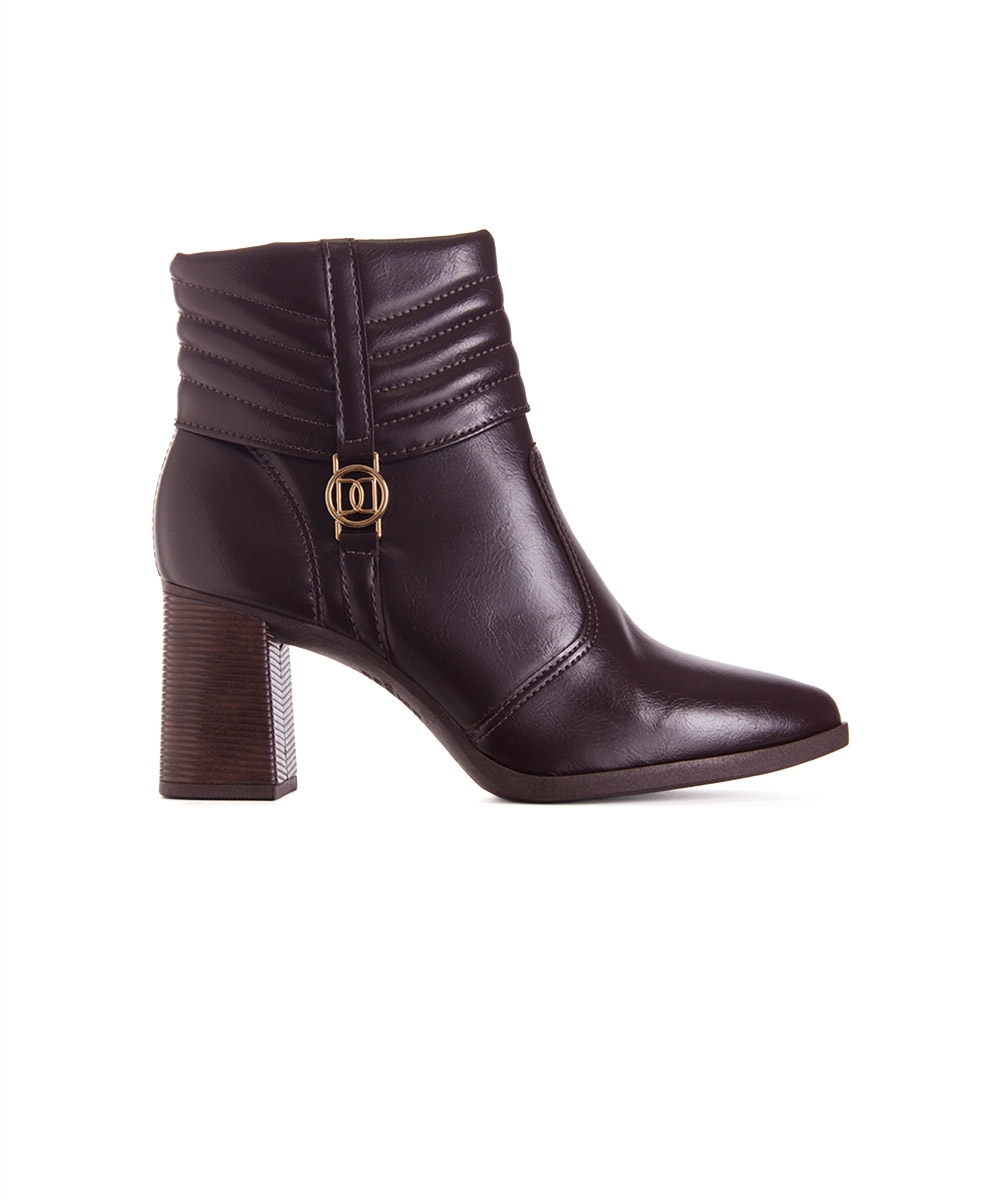 Bota Cano Curto Dakota Salto Médio Café