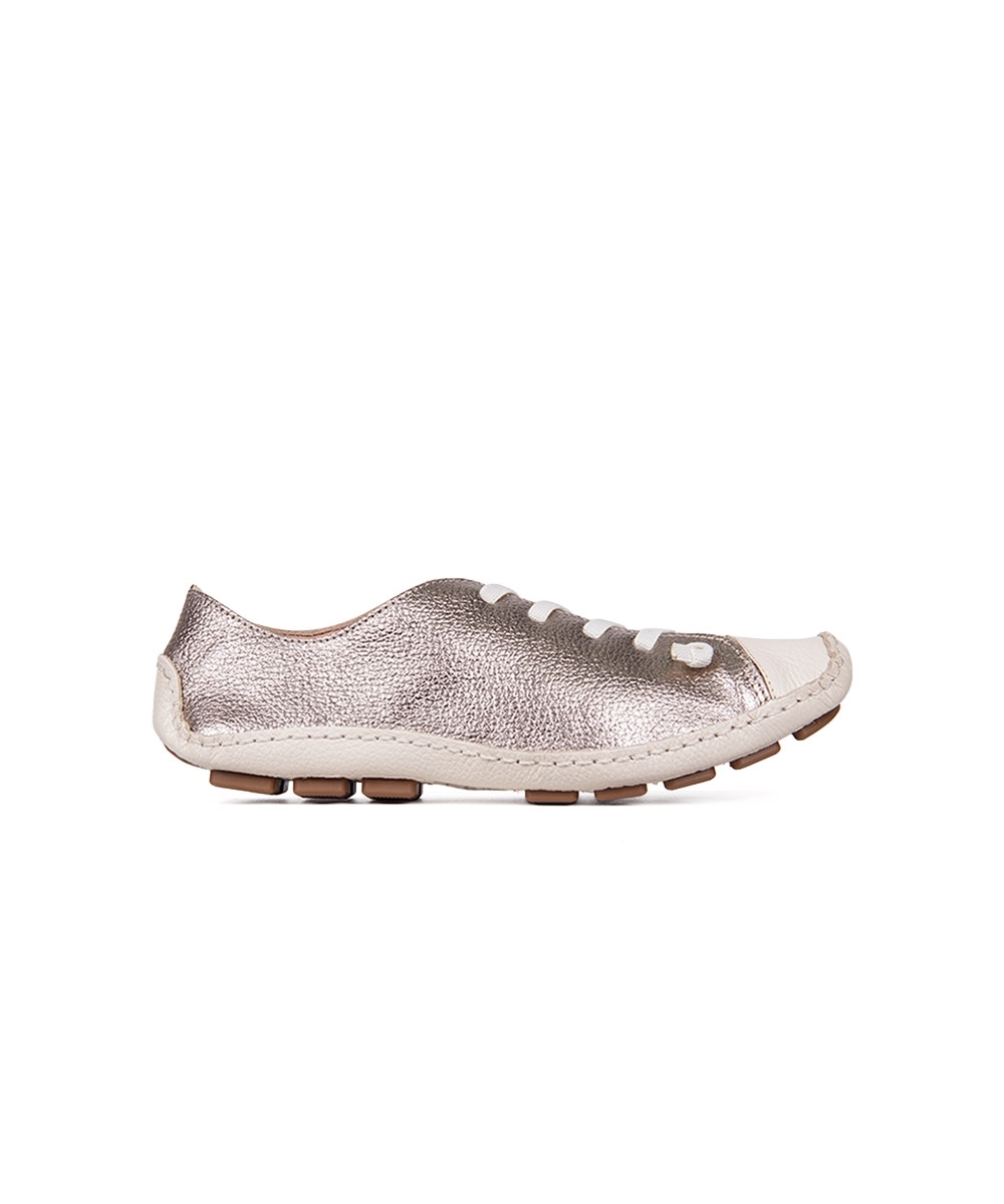 Tênis Feminino Pixolé Couro Prata Velho