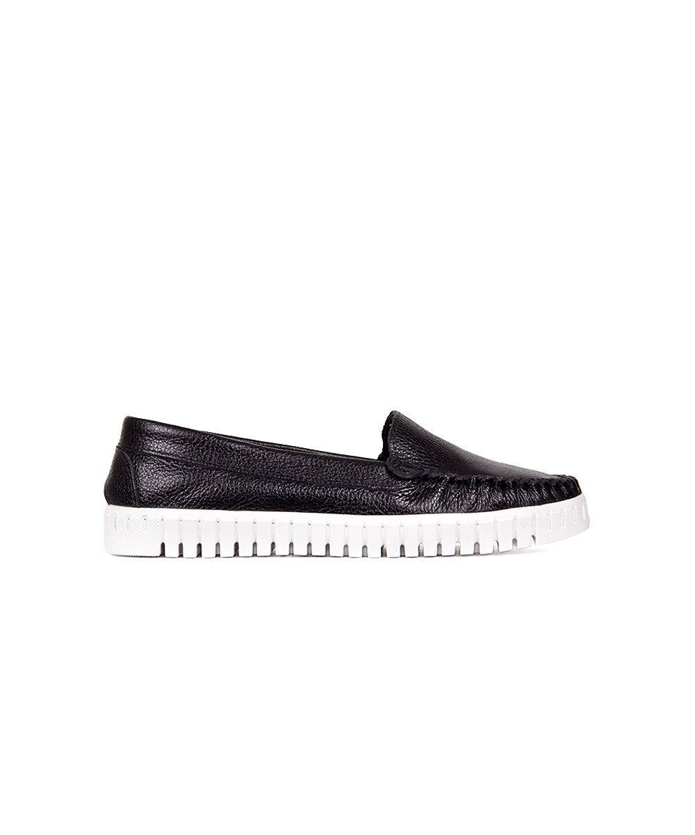Mocassim Feminino Pixolé Couro Preto