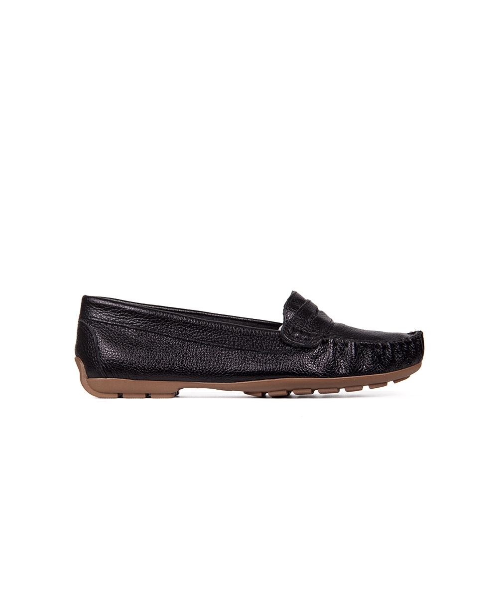 Mocassim Pixolé Feminino Couro Preto