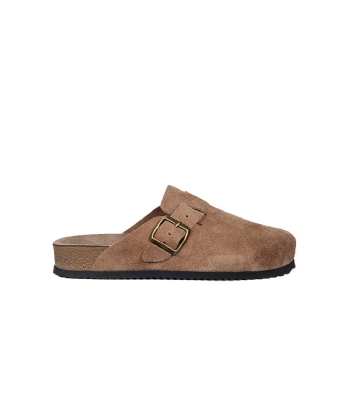 Mule Pixóle Fivela Couro Taupy