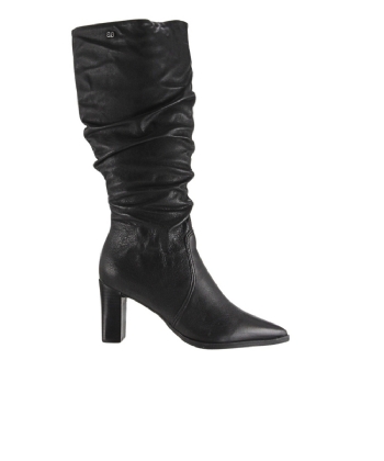 Bota Cano Longo Bottero Salto Bloco Preto