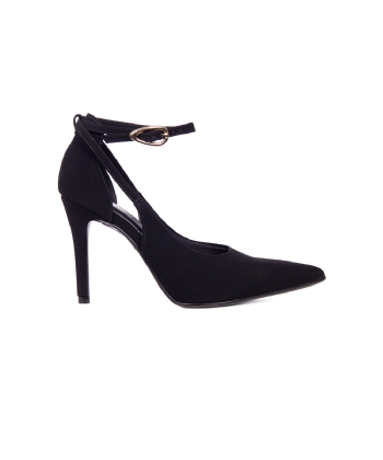 Sapato Scarpin Bebecê Salto Alto Fivela Preto