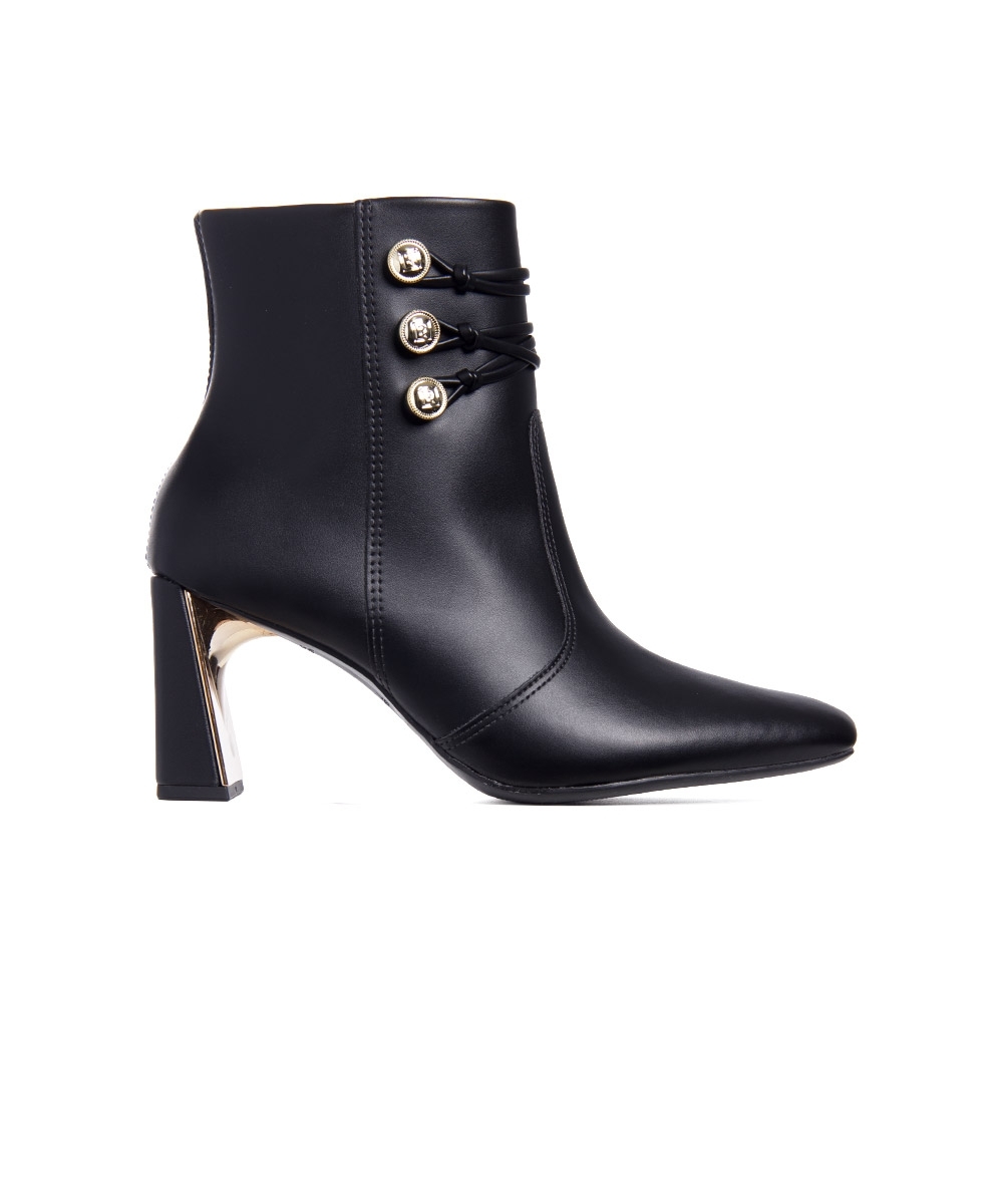 Bota Ramarim Rum Cano Baixo Salto Alto Preto