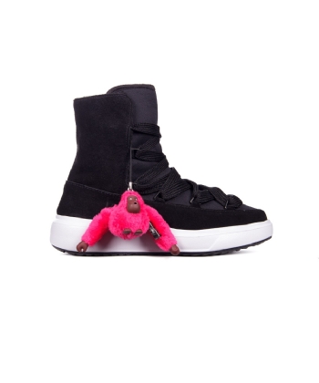 Bota Forrada Kipling Cano Curto Preto