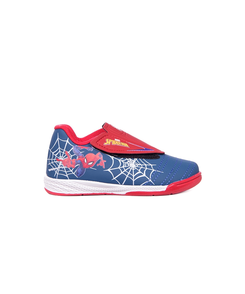 Chuteira Futsal Spider Man Infantil Azul