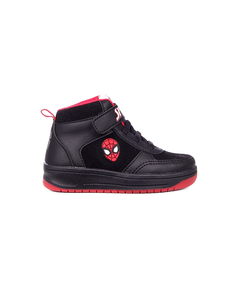 Tênis Infantil Spider Man Cano Alto Preto