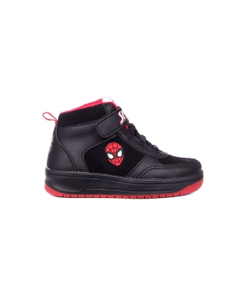 Tênis Infantil Spider Man Cano Alto Preto